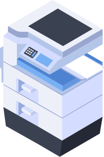 print machine with a colorful large printer
