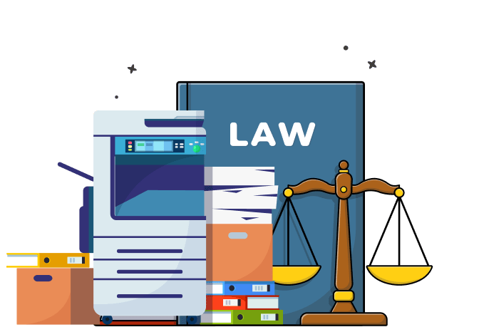 woman printing documents