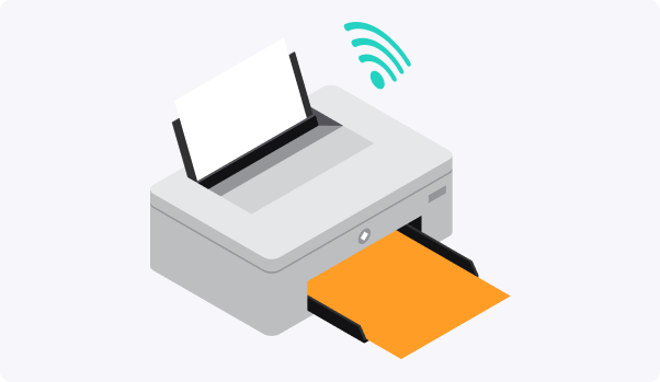 man in front of a print machine with a colorful large printer